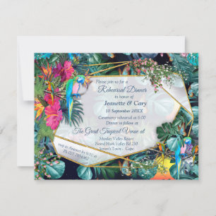 Invitación Paraíso y Aves de Flora Tropical