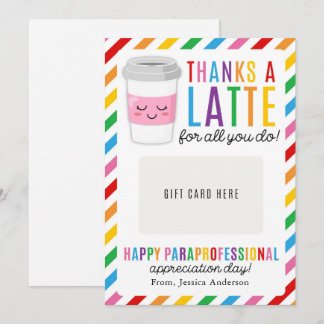 Invitación Paraprofessional Appreciation Day Gift Card Holder
