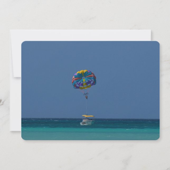 Invitación Parasailing colorido (Anverso)