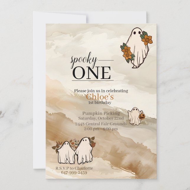 Invitación Parche de calabaza (Anverso)