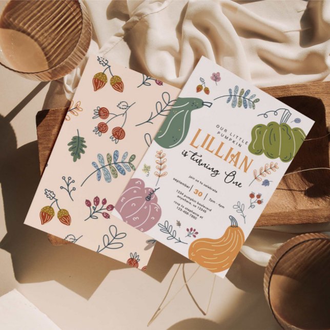 Invitación Parche de calabaza de otoño Cumpleaños (Subido por el creador)