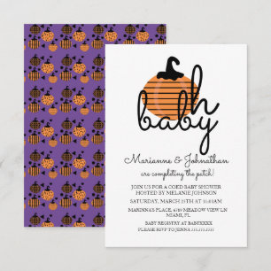 Invitación Parche de Calabaza Oh Calabazas Baby Shower