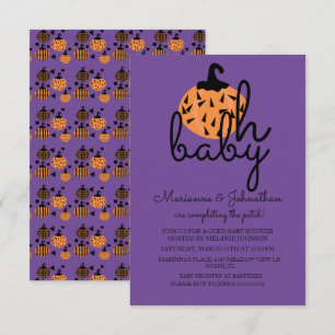 Invitación Parche de calabaza Oh Pumpkins Baby Baby Shower