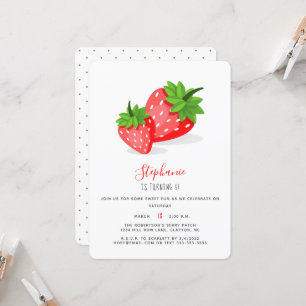 Invitación Parche de fresa