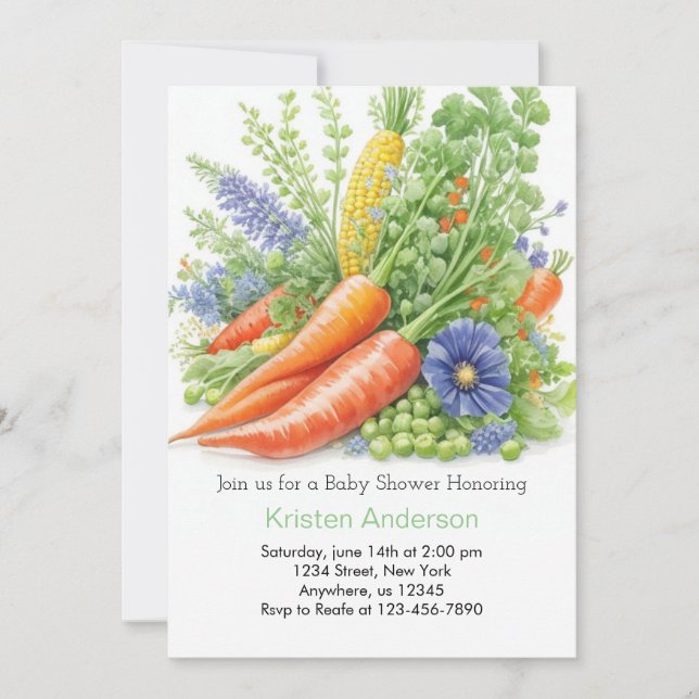 Invitación Parche de repollo local Baby Shower (Anverso)