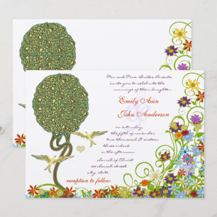 Invitación Parche Floral de Cuento de Hadas del Bosque Encant