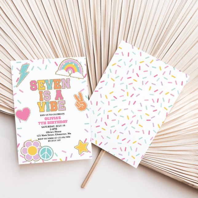 Invitación Parche Preppy Cumpleaños 7 (Subido por el creador)