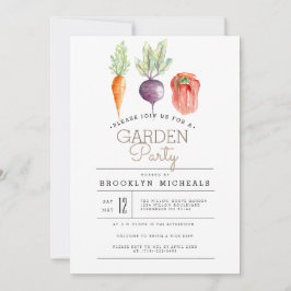 Invitación Parche Veggie | Fiesta Watercolor Garden
