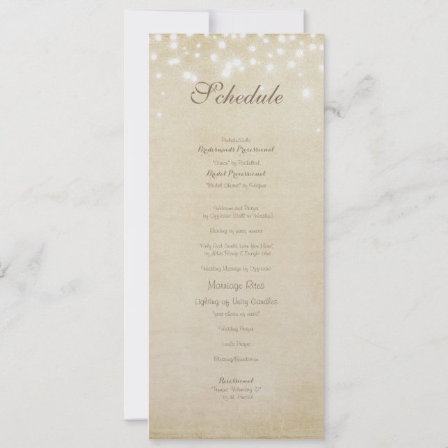 Invitación Parchment Sparkle (Reverso)