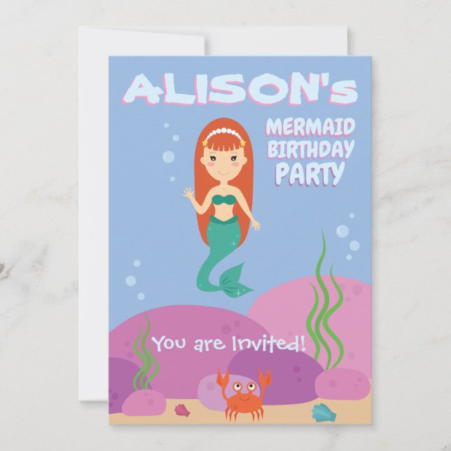 Invitación parcial de cumpleaños de verano de Merm (Anverso)