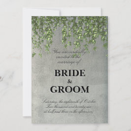 Invitación Pared de hormigón texturizado moderno con enredade