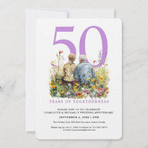 Invitación Pareja acuarela amor Romance Aniversario Boda