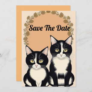 Invitación Pareja Adorable De Gato