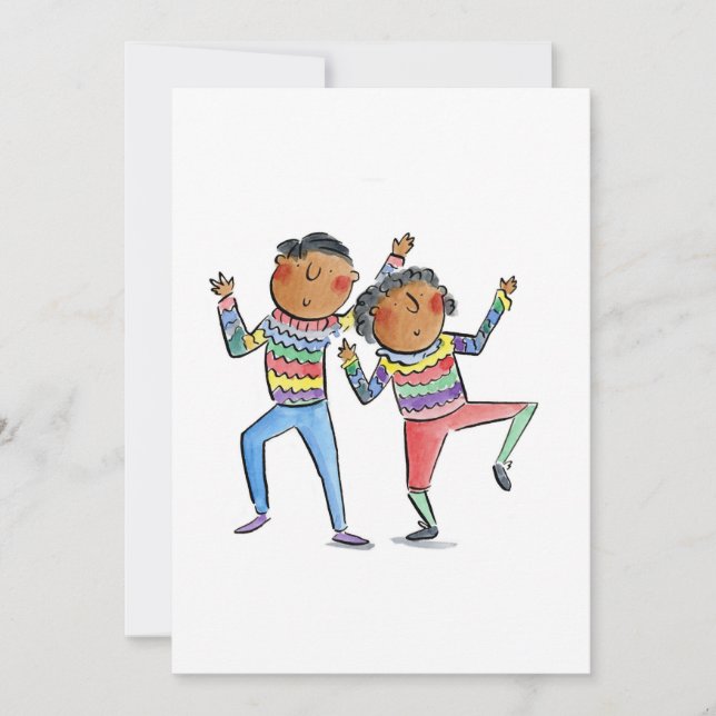 Invitación Pareja bailarina (Anverso)