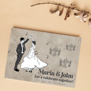 Invitación Pareja Boda bailarina