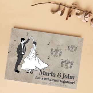 Invitación Pareja Boda bailarina