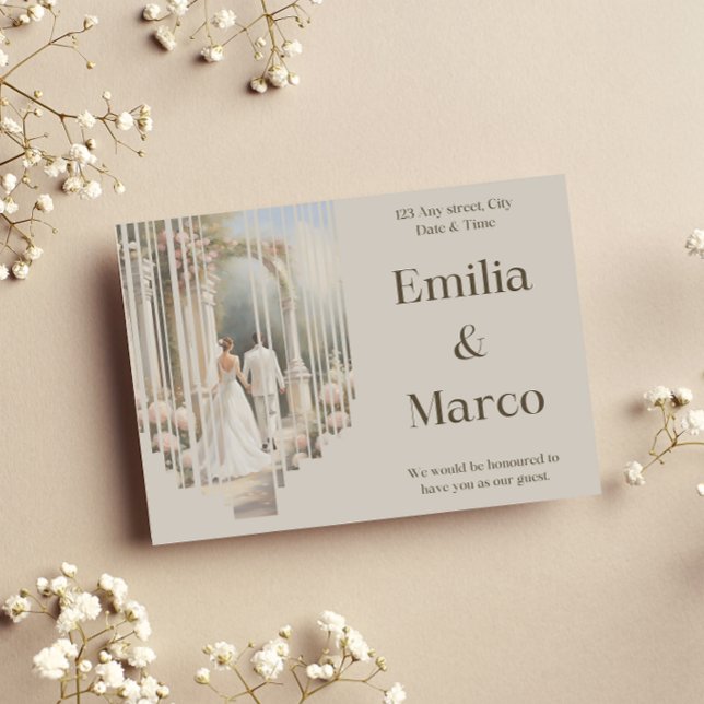 Invitación Pareja boda En El Jardín (Subido por el creador)
