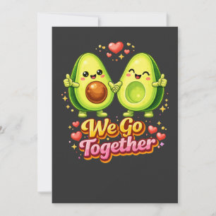 Invitación Pareja de Aguacates Adorables “Vamos Juntos” – Com