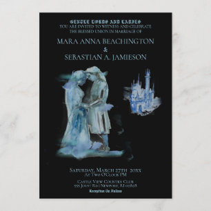 Invitación *~* Pareja de Castillo Medieval Castillo de Amor B