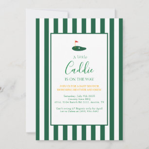 Invitación Pareja de ducha de bebé de golf Little Caddie