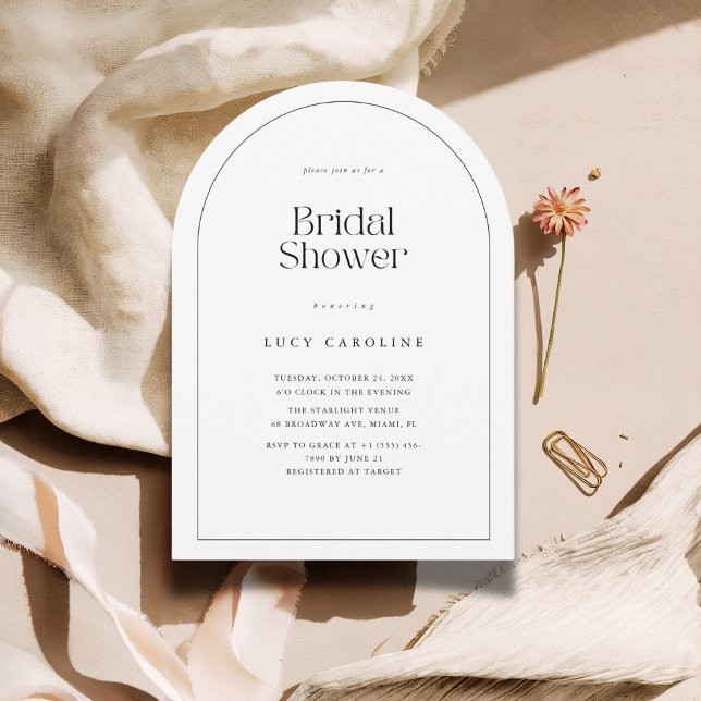 Invitación Pareja de estilo retro arco foto ducha de novia (Subido por el creador)