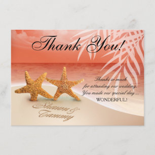 Invitación Pareja de Estrellas de Mar Gracias   PEDIR NOMBRES