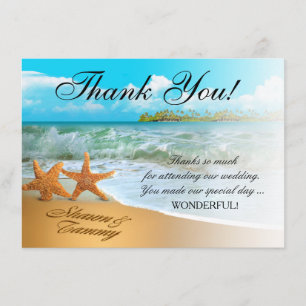 Invitación Pareja de Estrellas de Mar Gracias   PEDIR NOMBRES