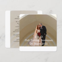 Pareja de foto cuadrada de bodas de oro 50 anivers