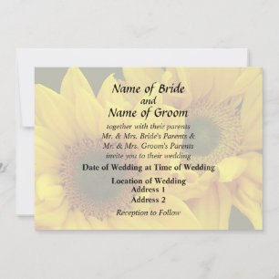 Invitación Pareja de girasoles tomados del brazo