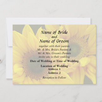 Invitación Pareja de girasoles tomados del brazo