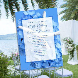 Invitación Pareja de jardín costero invitando a Boda azul