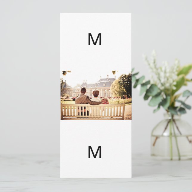 Invitación Pareja de la Sección de Matrimonio Matrimonial Par (Anverso de pie)