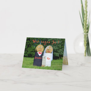 Invitación Pareja de novios de paja