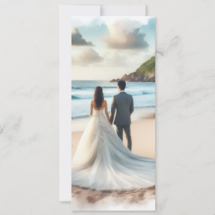 Invitación Pareja de Playa de Boda