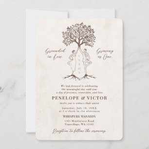 Invitación Pareja de Yoga Unión - Postura del Árbol de la Ate