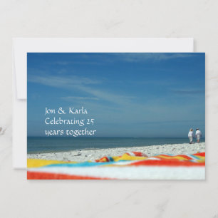 Invitación Pareja en la playa de arena