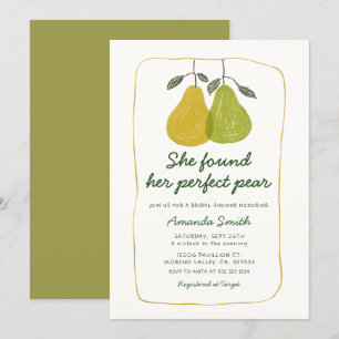 Invitación Pareja Encontró Su Perfecta Ducha De Novias Pear