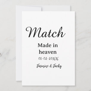 Invitación Pareja hecha en el cielo agregar nombre fecha cali