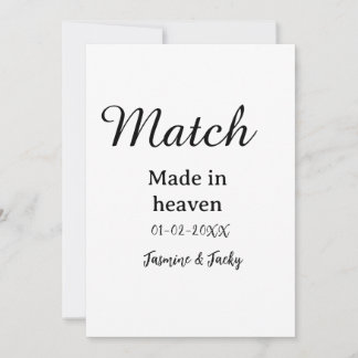 Invitación Pareja hecha en el cielo agregar nombre fecha cali