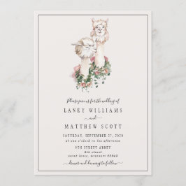 Invitación Pareja nupcial llama Boda único