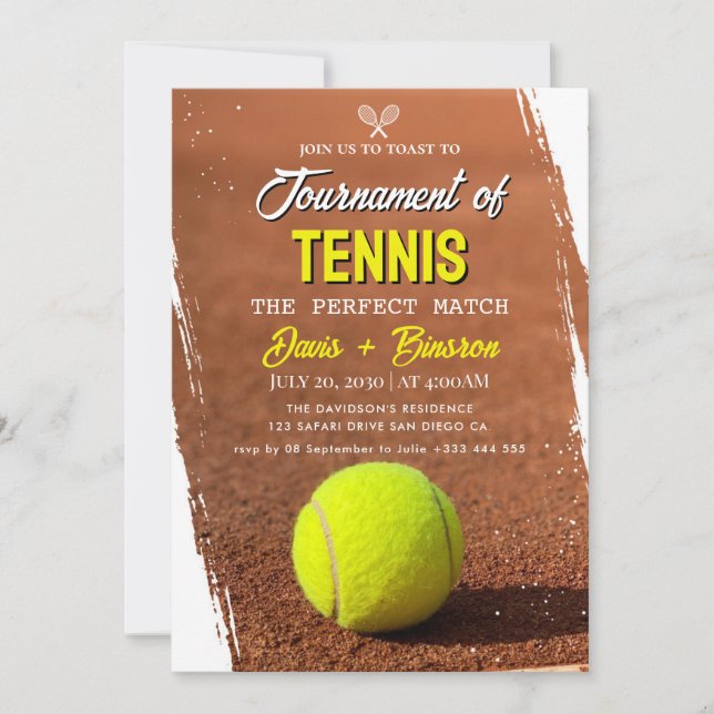 Invitación Pareja Perfecta | Club de Tenis Country (Anverso)