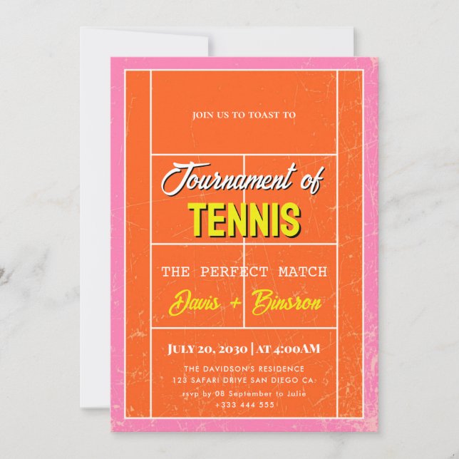 Invitación Pareja Perfecta | Tennis Country Club (Anverso)