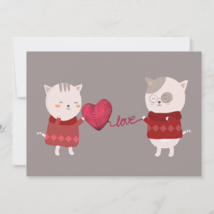 Invitación Pareja Personalizado de Cat