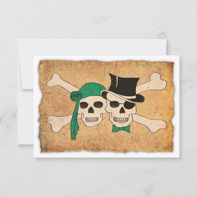 Invitación pareja pirata (Anverso)