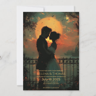 Invitación Pareja romántica frente al mar