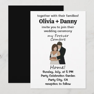 Invitación Pareja Romántica Mi Hogar De Consuelo Eterno Boda
