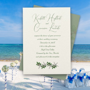 Invitación Pareja Starfish Invitando a Boda de diciembre