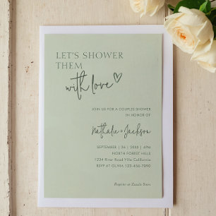 Invitación Pareja vamos a hacerles sombra a una novia verde s