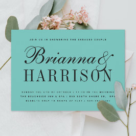 Invitación Parejas azules de huevo de Robin nombran ducha de 