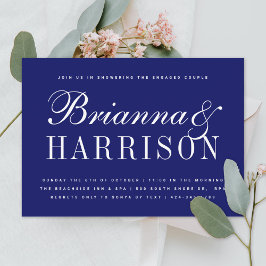 Invitación Parejas azules de la Marina Nombres Ducha de bodas